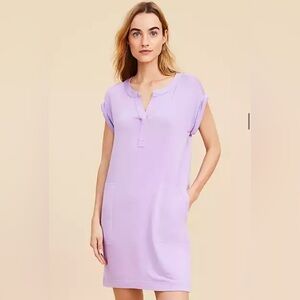 NWT Lou & Grey Signaturesoft Henley Pocket Dress Size medium